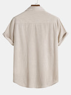 Men's Short Sleeve Textured Shirt
