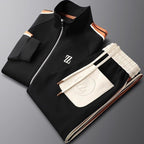 Men's Side Stripe Zip-Up Set