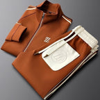 Men's Side Stripe Zip-Up Set