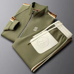 Men's Side Stripe Zip-Up Set