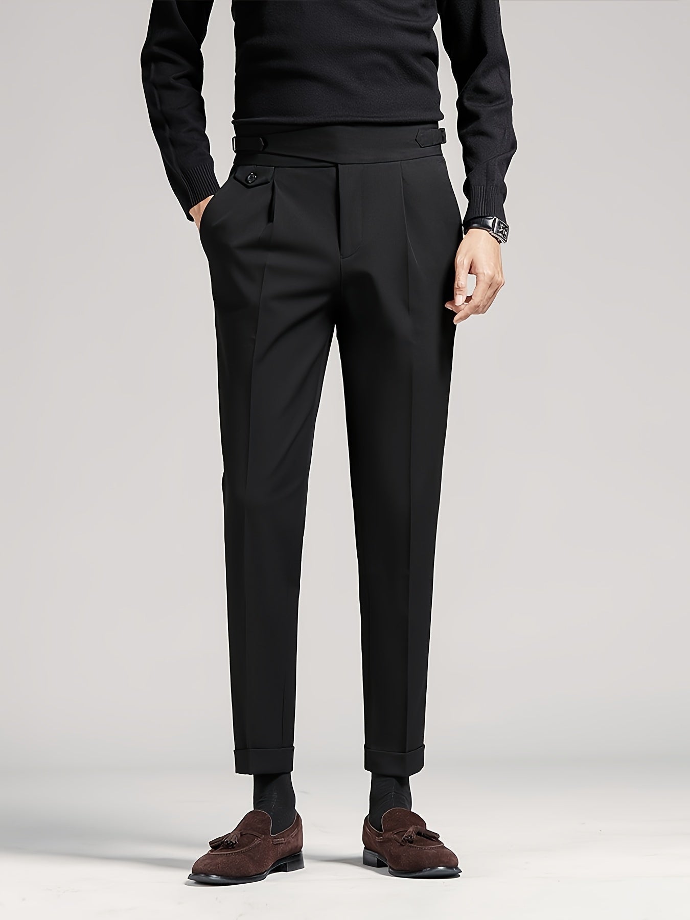 Men's Side Tab Pleated Pants