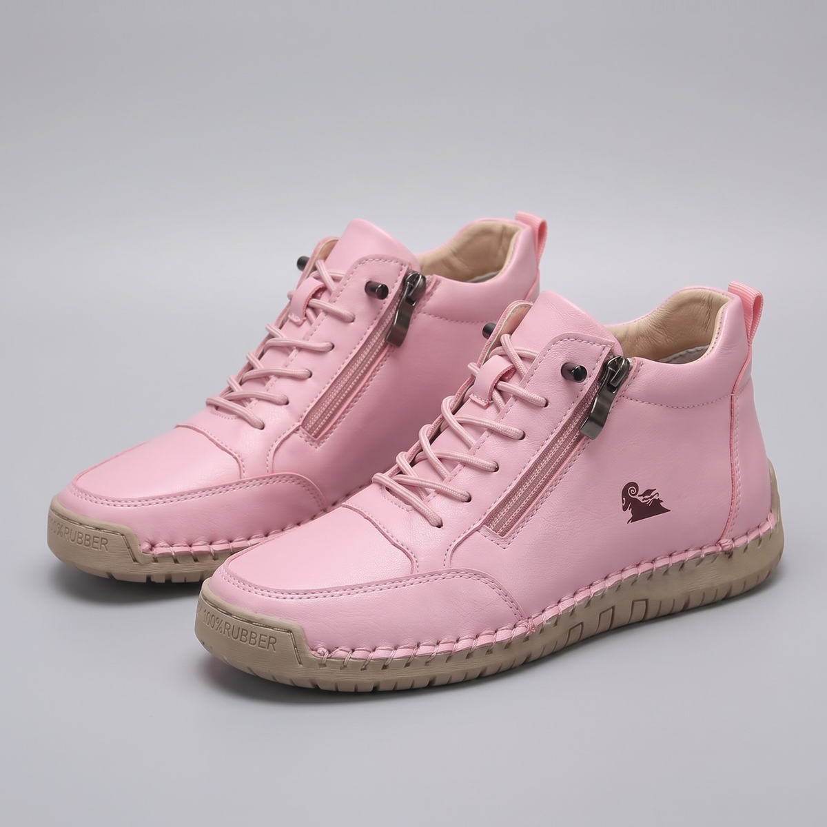 Men's Side-Zip High-Top Sneakers