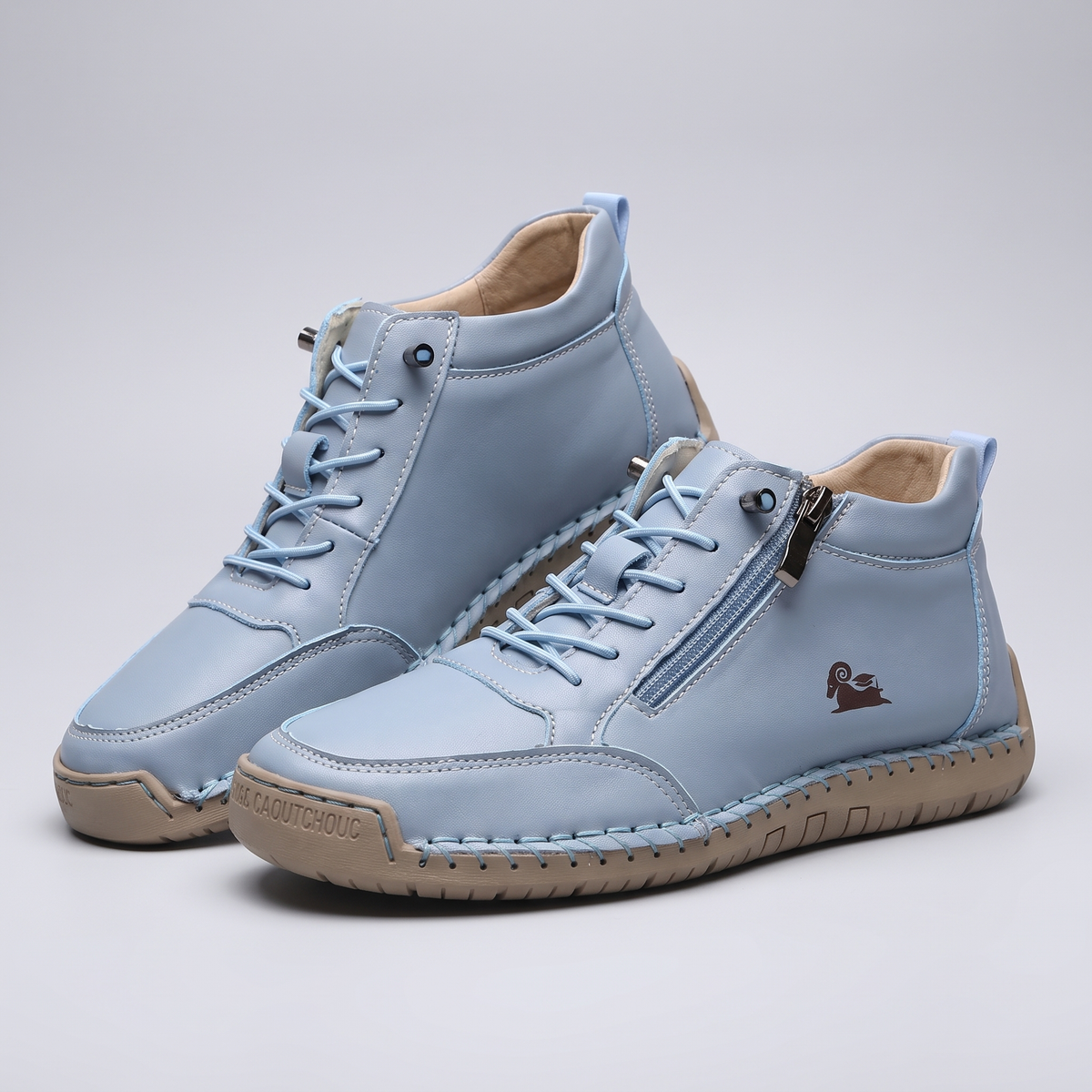 Men's Side-Zip High-Top Sneakers