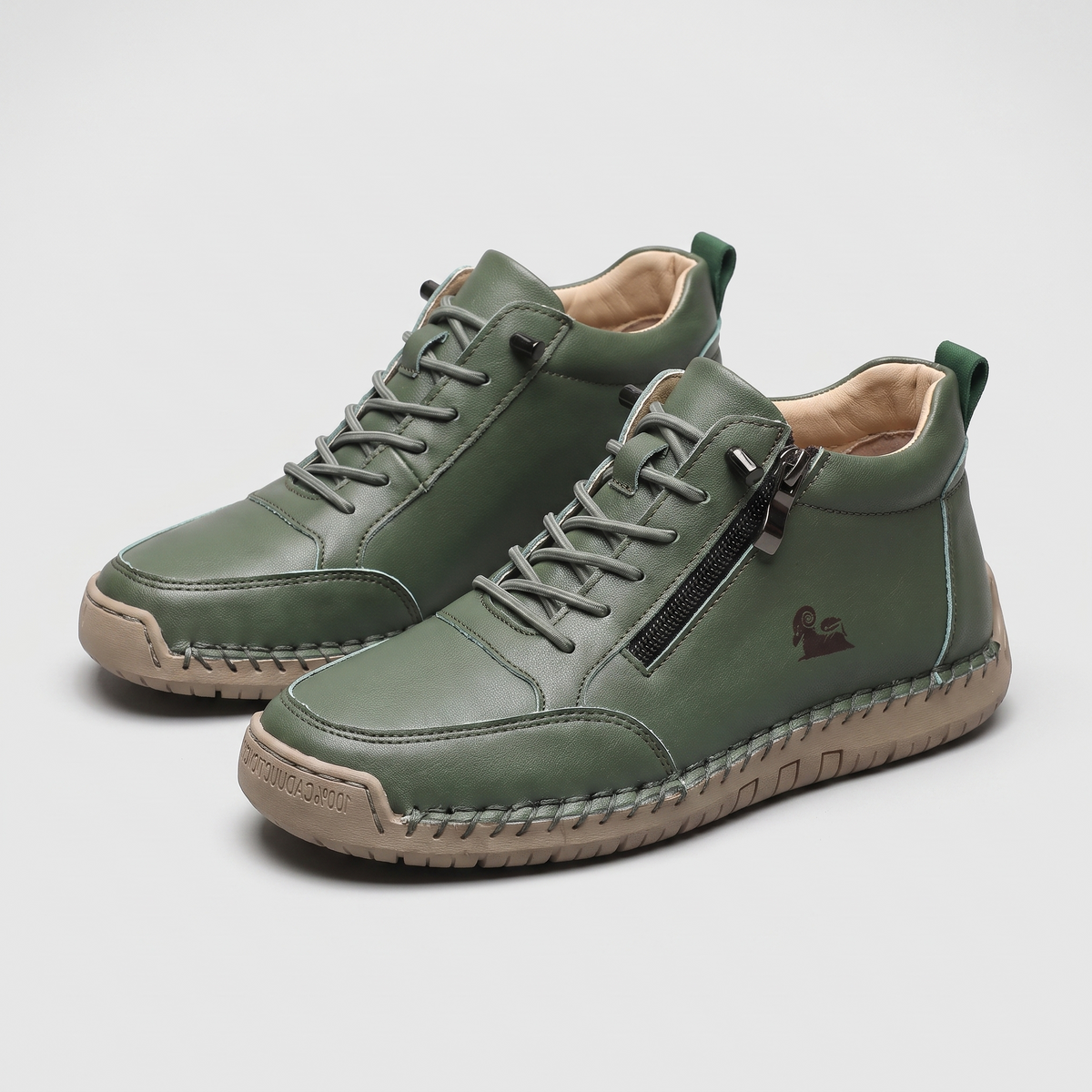 Men's Side-Zip High-Top Sneakers