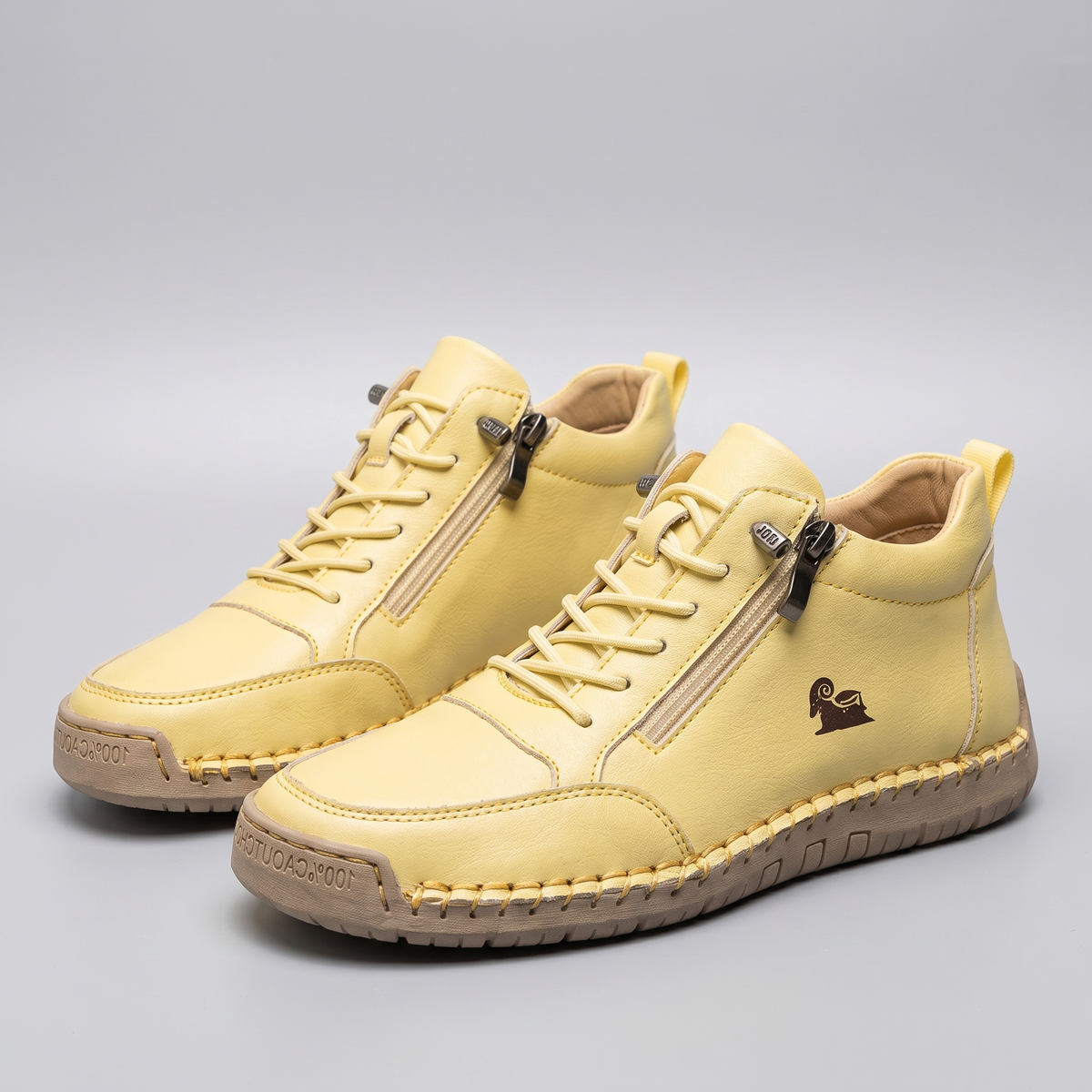Men's Side-Zip High-Top Sneakers