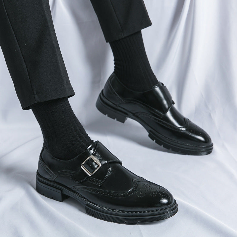 Men's Single Monk Wingtip Shoes