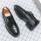 Men's Single Monk Wingtip Shoes