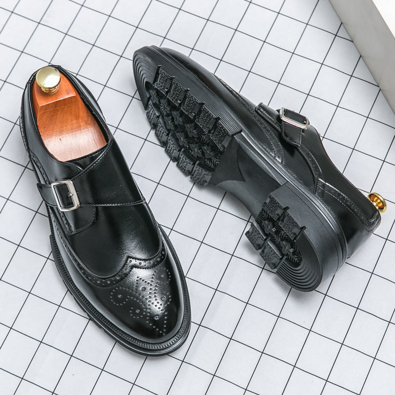 Men's Single Monk Wingtip Shoes