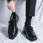 Men's Single Monk Wingtip Shoes