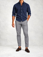 Men's Slim Fit Long Sleeve Shirt Pants Set