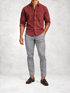 Men's Slim Fit Long Sleeve Shirt Pants Set