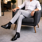 Men's Slim Fit Pleated Tapered Pants