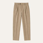 Men's Slim Fit Pleated Tapered Pants