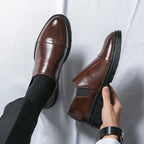 Men's Slip-On Cap Toe Dress Shoes