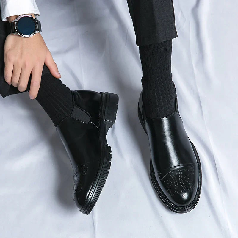Men's Slip-On Cap Toe Dress Shoes
