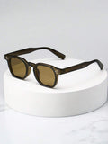 Men's Small Oval Tinted Sunglasses