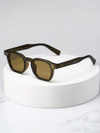 Men's Small Oval Tinted Sunglasses