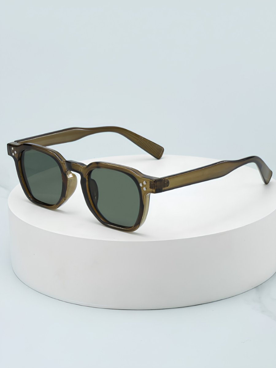 Men's Small Oval Tinted Sunglasses