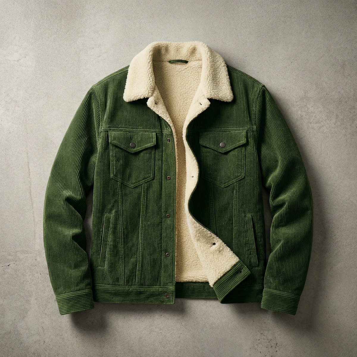 Men's Snap-Button Lined Trucker Jacket