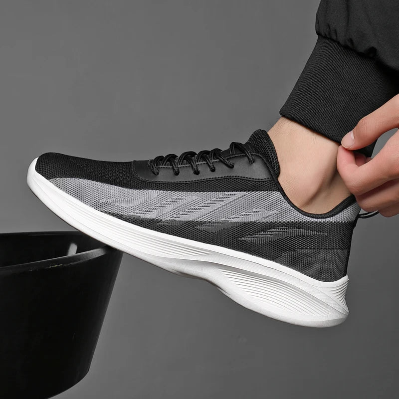 Men's Sneakers with Contrasting Inserts