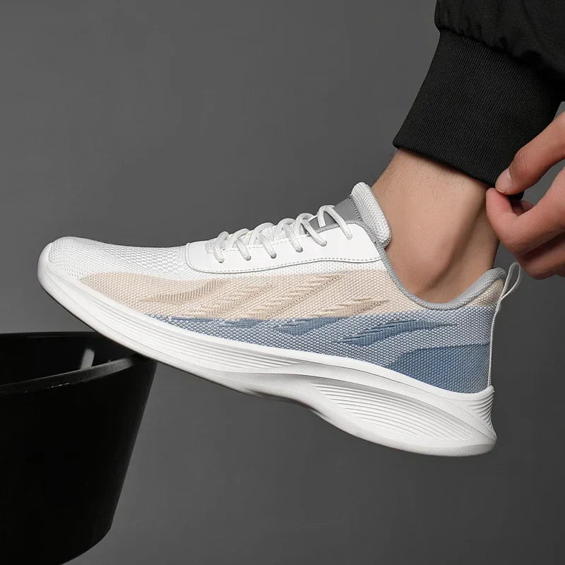 Men's Sneakers with Contrasting Inserts