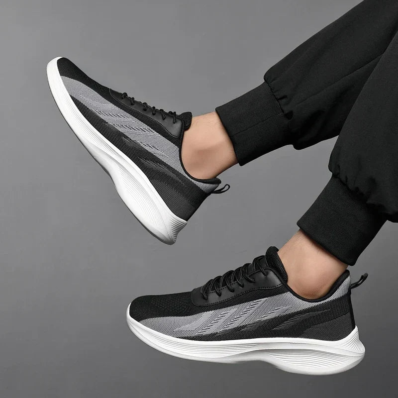 Men's Sneakers with Contrasting Inserts