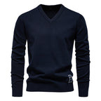Men's Solid V-Neck Sweater
