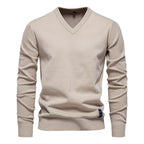 Men's Solid V-Neck Sweater