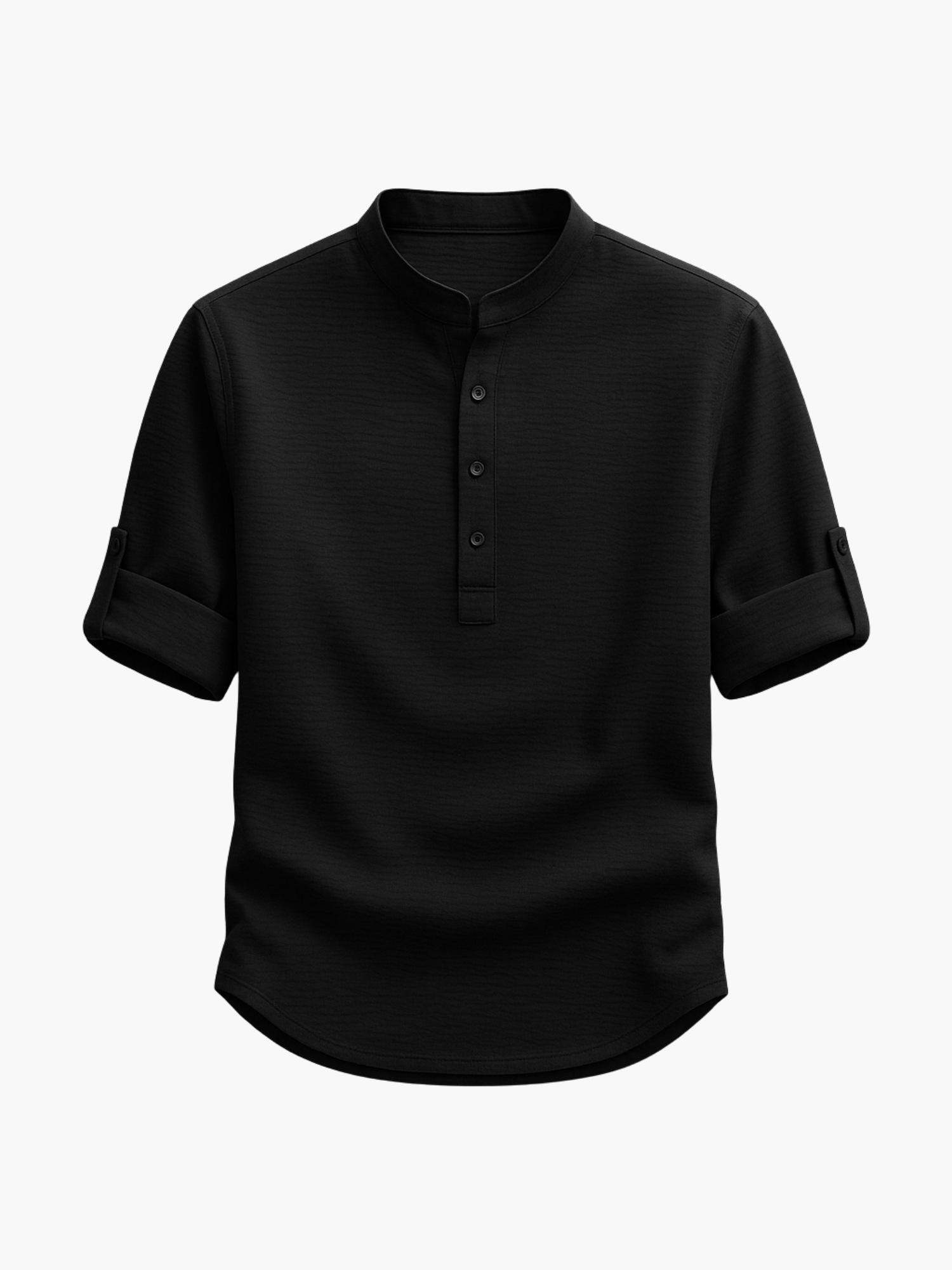 Men's Stand Collar Henley Set