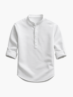 Men's Stand Collar Henley Set
