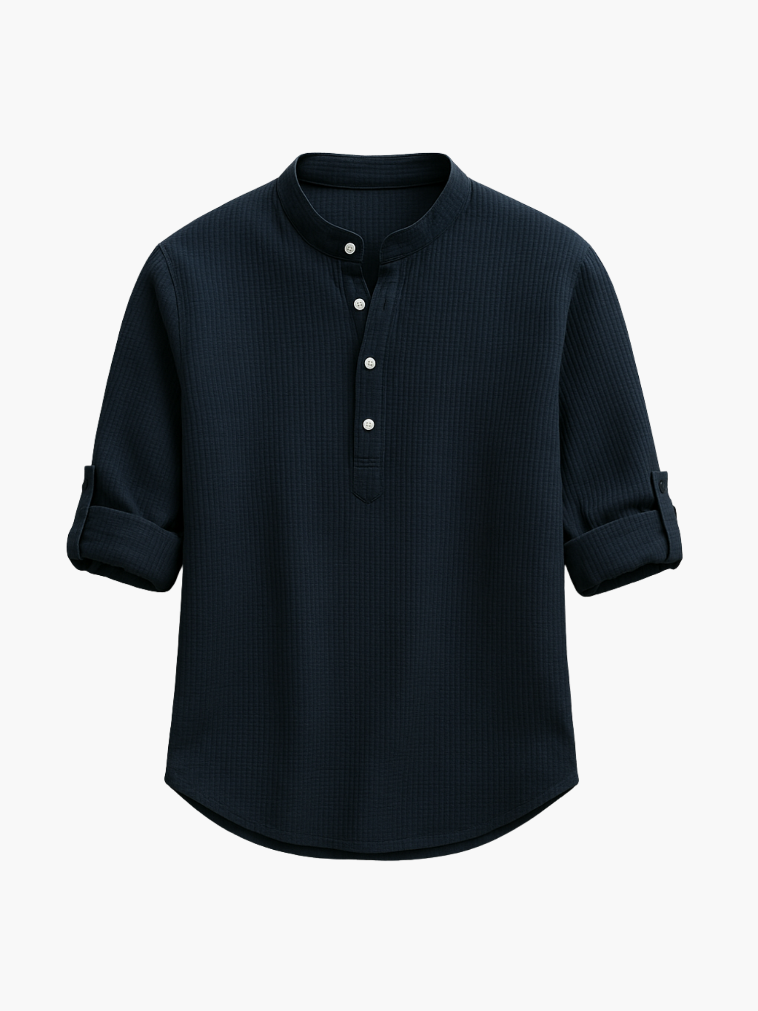 Men's Stand Collar Henley Set