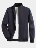 Men's Stand Collar Zip-Up Jacket