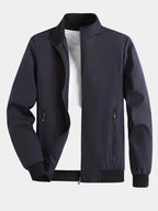 Men's Stand Collar Zip-Up Jacket