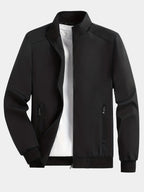 Men's Stand Collar Zip-Up Jacket
