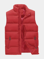 Men's Stand Collar Zip-Up Puffer Vest