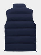Men's Stand Collar Zip-Up Puffer Vest