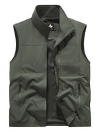 Men's Stand Collar Zip-Up Vest
