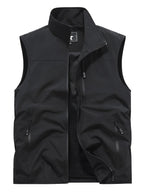 Men's Stand Collar Zip-Up Vest