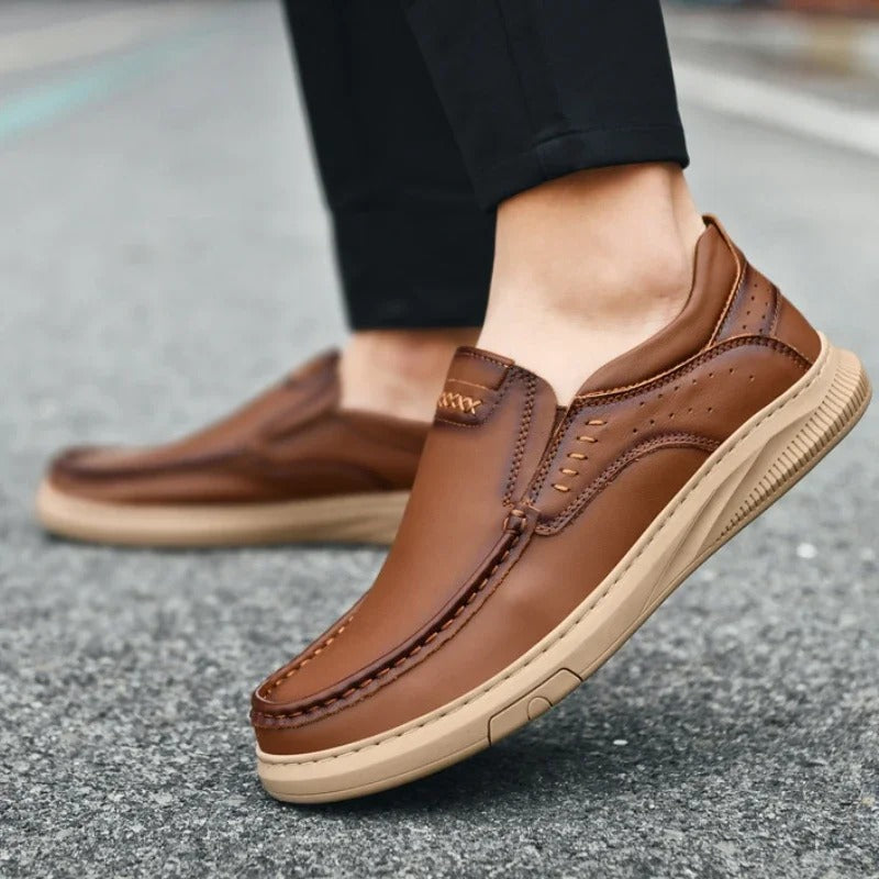 Men's Stitched Loafers with Thick Sole