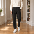 Men's Straight Pleated Trousers