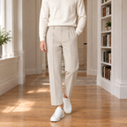 Men's Straight Pleated Trousers