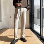 Men's Straight-Leg Pleated Pants