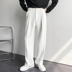 Men's Straight-Leg Pleated Pants