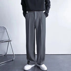 Men's Straight-Leg Pleated Pants