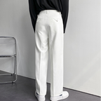 Men's Straight-Leg Pleated Pants