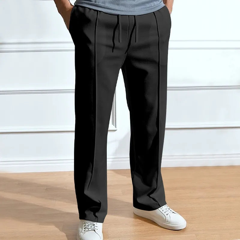 Men's Straight Pants with Drawstring