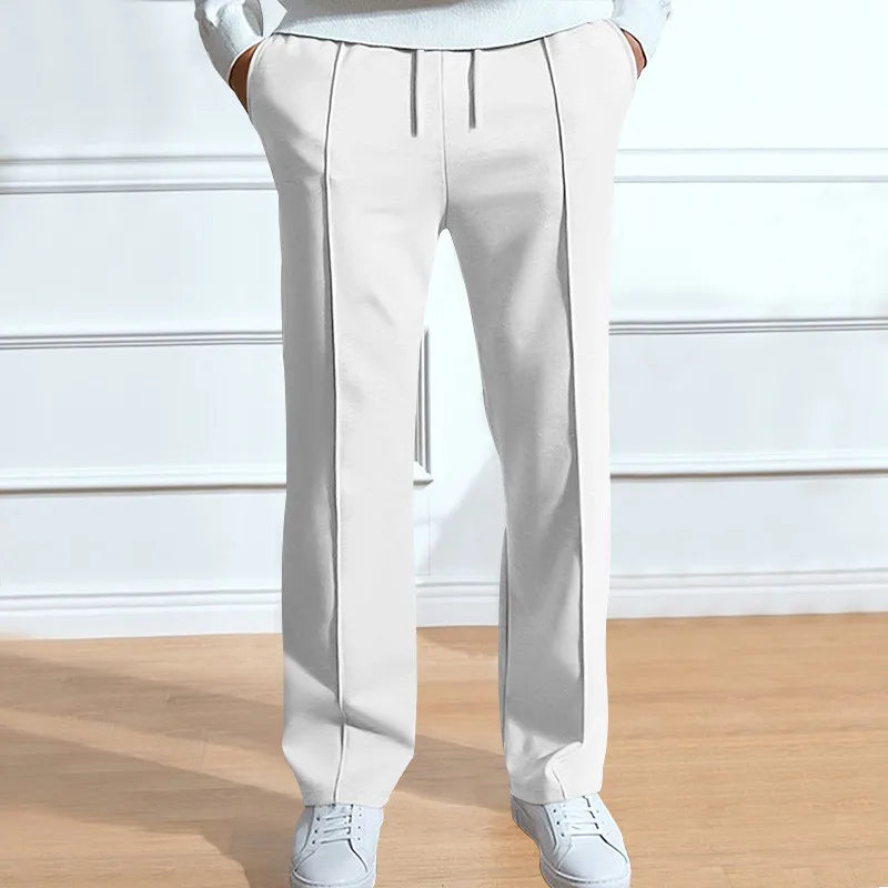 Men's Straight Pants with Drawstring
