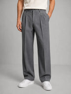 Men's Double Pleat Straight Pants
