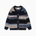 Men's Striped Button-Up Cardigan