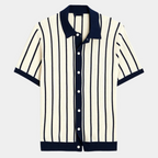 Men's Striped Button-Up Set